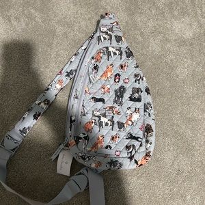Vera Bradley Sling Backpack- Dog Print NWT